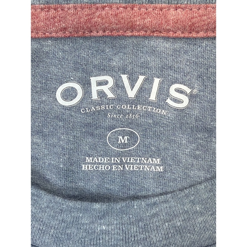 Orvis Graphic T Shirt Mens M Gray Fishing Rod Outdoor Short Sleeve Tee - Picture 3 of 6